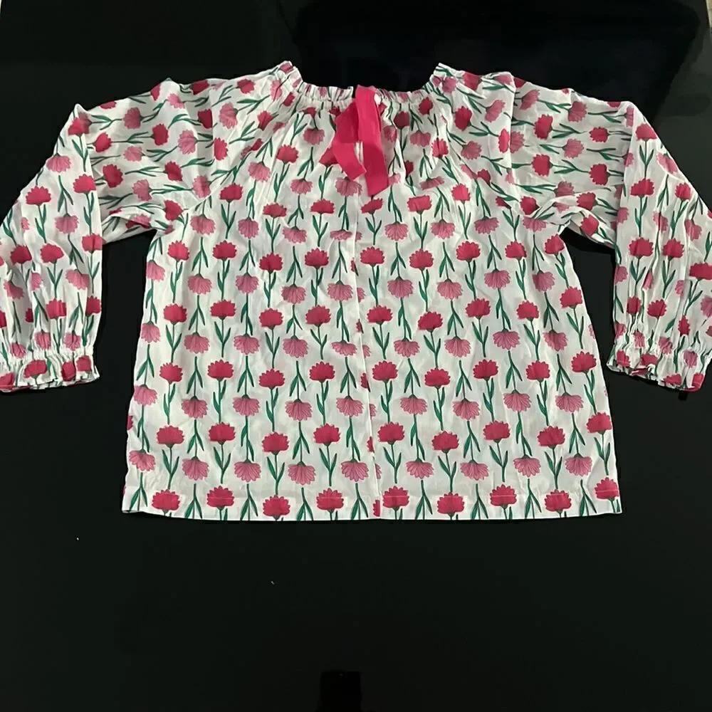 NWT JCrew floral cotton poplin shirt M